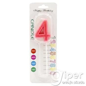 Doglan gün üçin şem "Happy Birthday" № 4