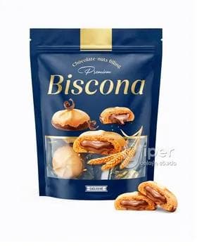 Печенье Crafers "Biscona" с шоколадно-ореховой начинкой, 340 г