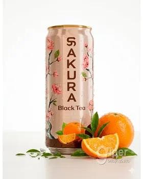 Sowuk gara çaý "Sakura" pyrtykal we korisa tagamly, 450 ml
