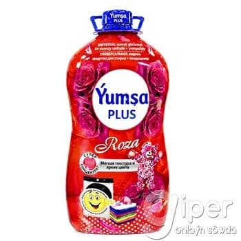 Uniwersal suwuk kir ýuwujy serişde + ýumşadyjy Ýumşa PLUS "Roza" 5 lt