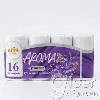 Туалетная бумага ELMA Aroma "Flowers" 16 рулонов