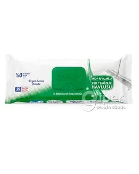 Üstleri arassalaýjy çygly süpürgiç "Shelly" aloe vera, 50 sany