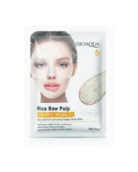 Ýüz üçin maska Bioaqua "Rice Raw Pulp", 30 gr