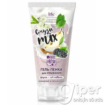 Ýüz ýuwmak üçin gel-köpük Iris Cosmetic "Смузи MIX" Armut+Tut 170 gr