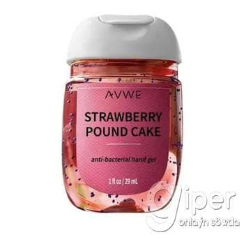 Antiseptik gel el üçin AVWE "Strawberry Pound Cake" 29 ml