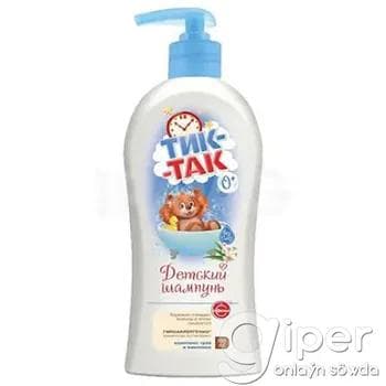 Çagalar üçin şampun otlar toplumy we pantenol bilen 0+ "Тик-Так" 350 ml