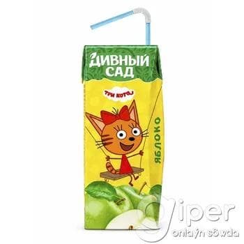Яблочный сок Дивный Сад "Три кота" 200 мл