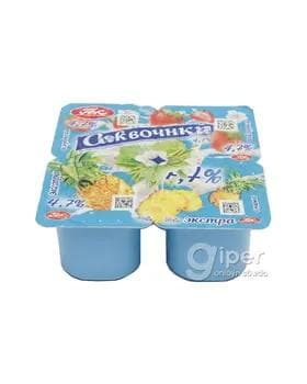 Ýogurt Tek Сливочный ýertudana, ananas, 4,7%, 100 gr