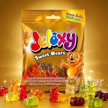 Çeýnelýän marmelad miwe tagamly Elvan "Jelaxy - Sweet Bears" 70 gr