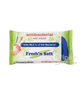 Влажные салфетки "Fresh'n Soft" antibacterial, 15 шт