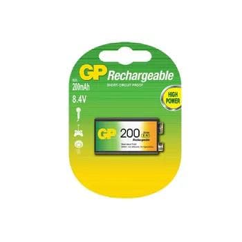Батарея GP 20R8H-U1 6F22 8.4V (Квадратная / Заряжающаяся / 200 mAh)