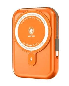 Power Bank Green Lion Monaco 10000mAh 20W PD, QC, MagSafe (Orange)