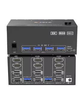 KVM переключатель KCEVE 2x4 (8K UltraHD) KVM204DH