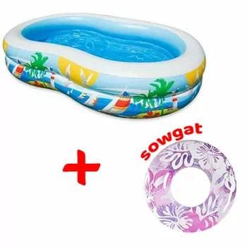 Intex çişirilýän howuz, 262 x 160 sm, (56490)