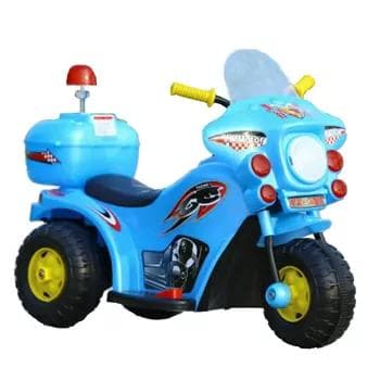 Çagalar üçin elektromotosikl, gök reňkli