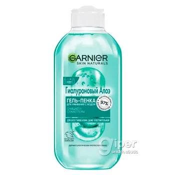 Ýüz ýuwmak üçin gel-köpürjik "Garnier" gialuron aloe, 200 ml
