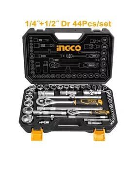 Набор головок 1/4"+1/2" с трещоткой 44 шт 9HKTS42441)