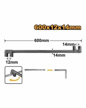 Armatur egreldilyan 12,14mm 600mm (20)