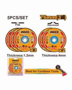 Diska metal 76*1.2/4.0mm 5pcs (Bolgarka 20V)(80)
