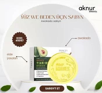 Images ýüz we beden üçin elde ýasalan awocado sabyny 100 gr