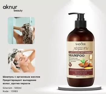 SADOER saç üçin şampun argan ýagly 500 ml