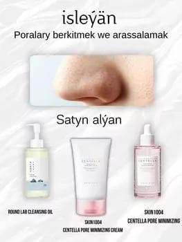 Ýüzüňizdäki poralary aýyrmak we arassalamak üçin ideg