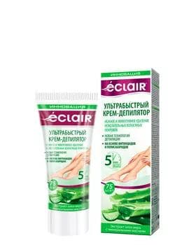 Ultra çalt krem-depilýator "Eclair" aloe wera ekstratkly we mineral ýaglar, 75 ml