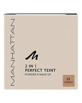Пудра компактная - Manhattan 2 in 1 Perfect Teint Powder & Makeup №21