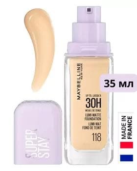 Tonal krem - Maybelline Super Stay Lumi-Matte Foundation №118