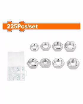 Ассортимент шестигранных гаек 225 шт.