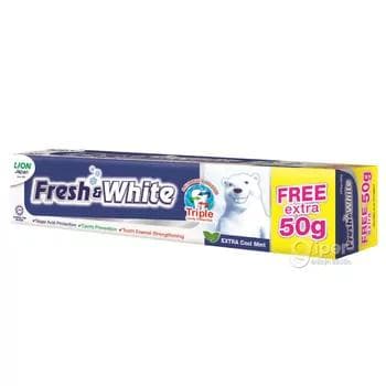 Зубная паста "Fresh & White" Экстра прохладная мята, 225г + 50г
