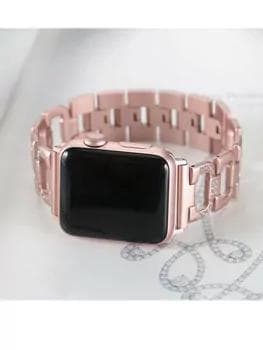 Роскошный блестящий ремешок-браслет с бриллиантами для Apple Watch Series 7 6 SE 5 4 3 2 1 42/44/45мм rosegold