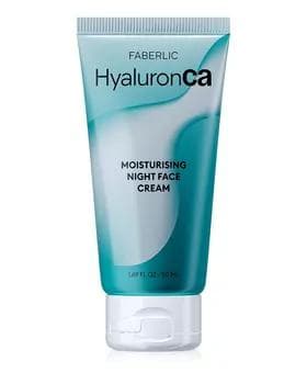 Nemlendiriji ýüz üçin gijeki krem Faberlic HyaluronCa 2822, 50 ml