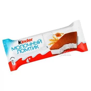 Kinder "Молочный ломтик" biskwit pirožnyý, 28 gr