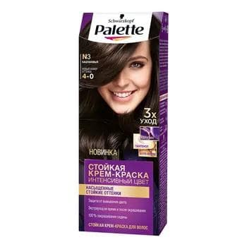 Saç üçin krem-kraska Palette - Kaştan N3 (4-0) 50 ml