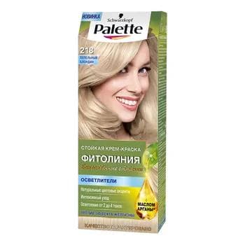 Saç üçin krem-kraska Plette Fitoliniýa 218 (10-1) Kül Blondin 50 ml