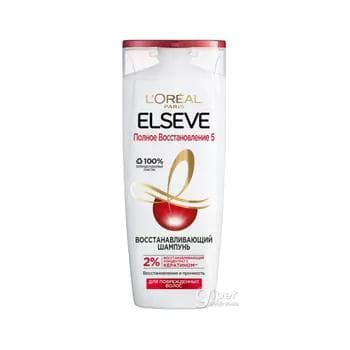 Şampun Elseve "Doly dikeltme 5" zeper ýeten saçlar üçin, 250 ml