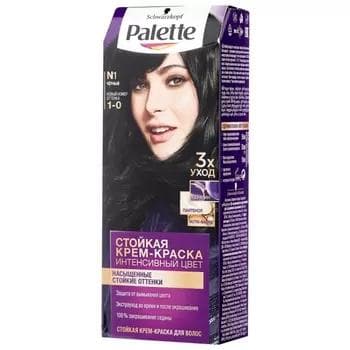 Saç üçin krem-kraska Palette N1 (1-0) - Gara, 50 ml