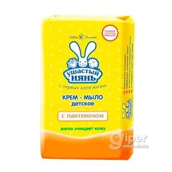 Sabyn-krem "Ушастый Нянь" çagalar üçin pantenolly, 90 gr