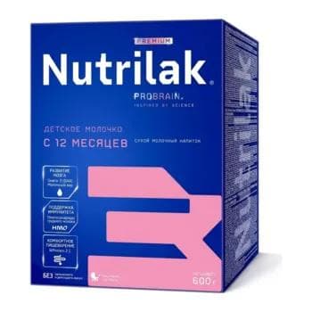 Напиток молочный сухой Nutrilak Premium 3 с 12 месяцев, 600 г