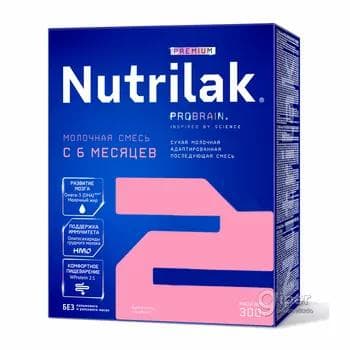 Gury süýt iýmiti Nutrilak Premium 2, 6 aýdan başlap, 300 gr