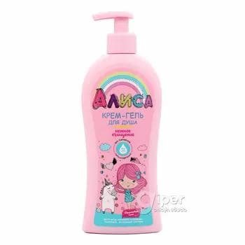 Duş üçin krem-gel "Алиса" ýumşak arassalamak, 350 ml