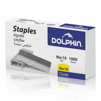 Stepler üçin skoba №10 DOLPHIN polatdan, 1000 sany