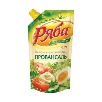 Майонез Ряба "Провансаль" классический 67%, 200 г