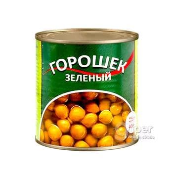 Tebigy konserwirlenen iýmit "Горошек зеленый", 400 gr