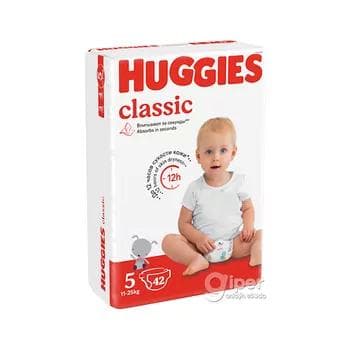 Podguznik Huggies Classic Junior №5, 11-25 kg, 42 sany