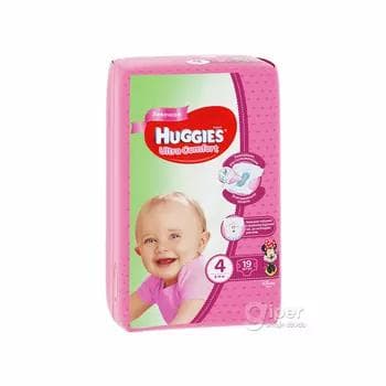Arlyk Huggies Ultra Comfort (gyzjagazlara) Maxi №4, 8-14 kg, 19 sany