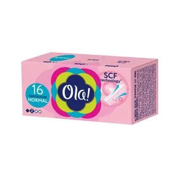 Tamponlar "Ola!" Super Ýüpek örtükli, 2 damja, 16 sany