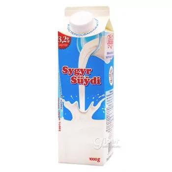 Pasterizirlenen sygyr süýdi "Aýaz baba" ýaglylygy 3.2%, 1000 gr