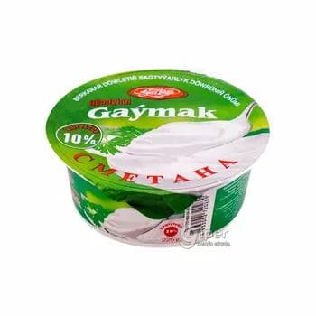 Ýagsyz uýadylan gaýmak "Aýaz baba", ýaglylygy 10%, 225 ml